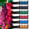 Peigne à craie pour cheveux, 6 couleurs, teinture temporaire, lavable, pour filles