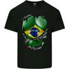 Gym Brazilian Flag Ripped Muscles Brazil Unisexs Light Cotton TShirt