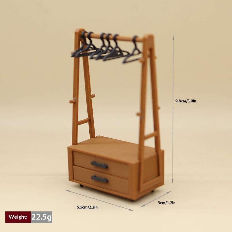 1 Set Dollhouse Models Mini Hanger Miniature Furniture Dry Rack Apparel Hangers Dollhouse Accessory