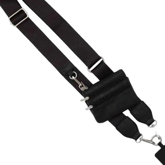 Popruh na mobilní telefon s pouzdrem na zip Mini držák na karty Crossbody Nastavitelná délka Clip And Go Popruh na zavěšení mobilního telefonu