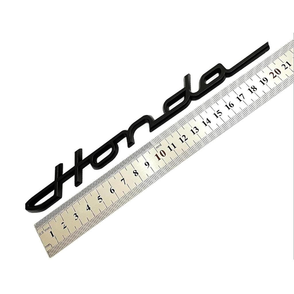 Bookwarm 1 Stück Kompatibles Honda Classic Emblem Verchromt Kursiv 8,5 x 0,9 Zoll (215 x 23 mm) (Schwarz)