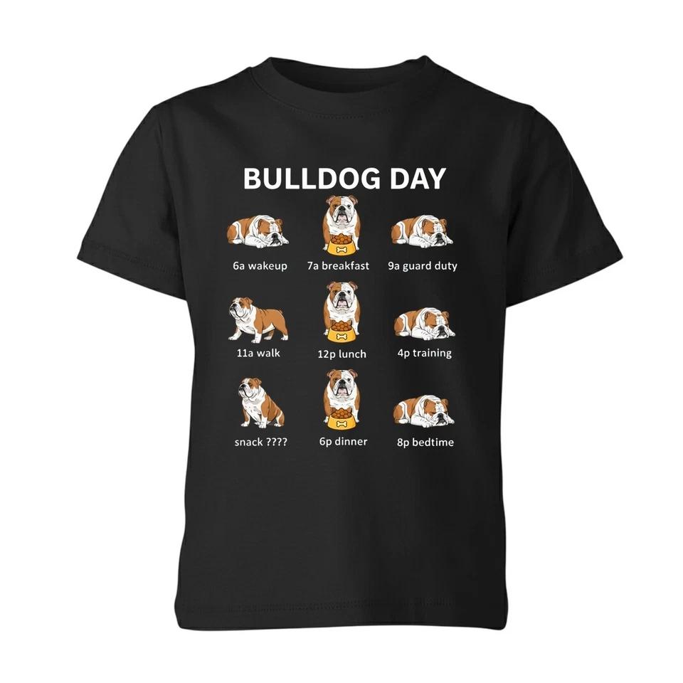 English Bulldog Day Schedule Unisex T Shirt Dog Mom Dog Dad Gift Tee Top 120