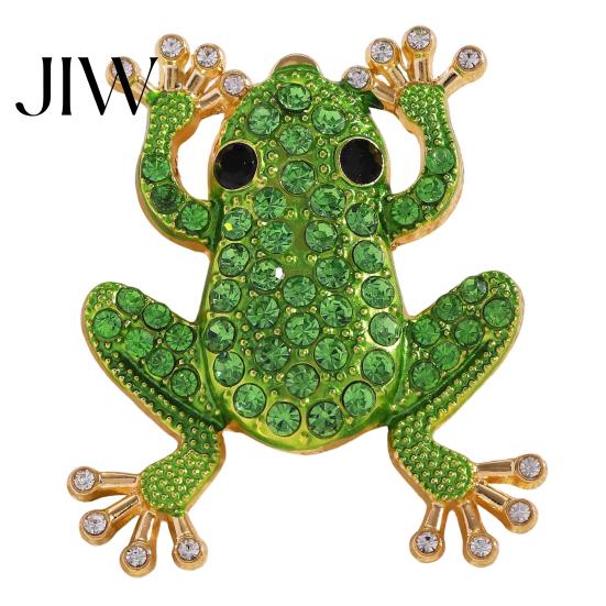 Forest Style Accessories Frog Jewelry for Women, Rhinestone Stud Earrings, Sparkly Cute Earrings Women Animal Brooch Pin, Vintage Boho Summer