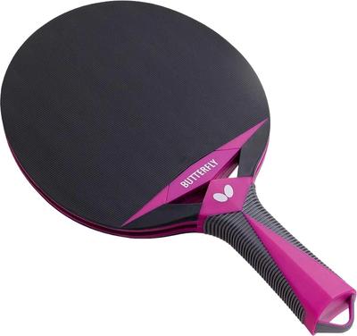 Caoutchouc Tennis de Table Butterfly Raquette d'Extérieur avec 2 77350 Raquette, Balles, Noir,