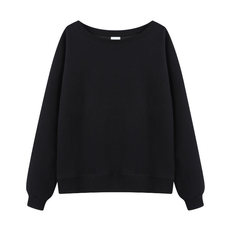 Estilo Casual de Primavera y Otoño Ropa de Mujer de un Hombro Pulóver Coreano y Japonés para Mujer Sudadera de Hombros Descubiertos