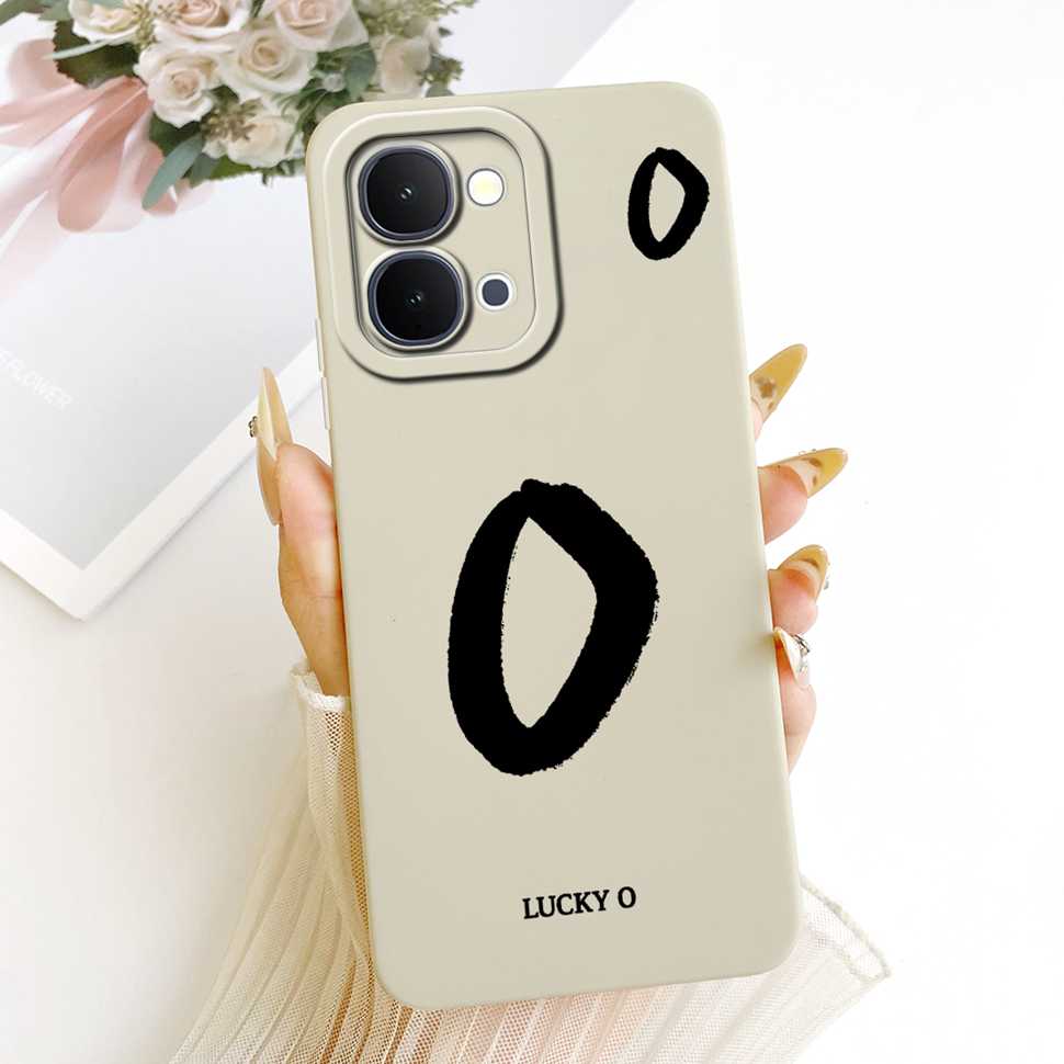 For vivo Y31d 4G V2543 6.75"Case Simple Letter Lucky Silicone Full Protcetion Back Cover For Vivo Y 31d Y31D 4G Phone Cases Capa