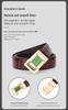 Men's Crocodile Pattern Jade Imitation Leather Belt with Rhinestone Buckle