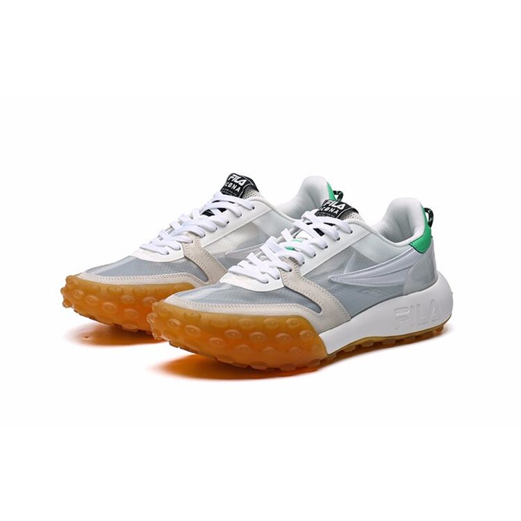 Fila Gara Fabric Top Layer Cowhide TPU Low-Top Dad Sneakers Men Sneakers Snow-White F12M124140FCP