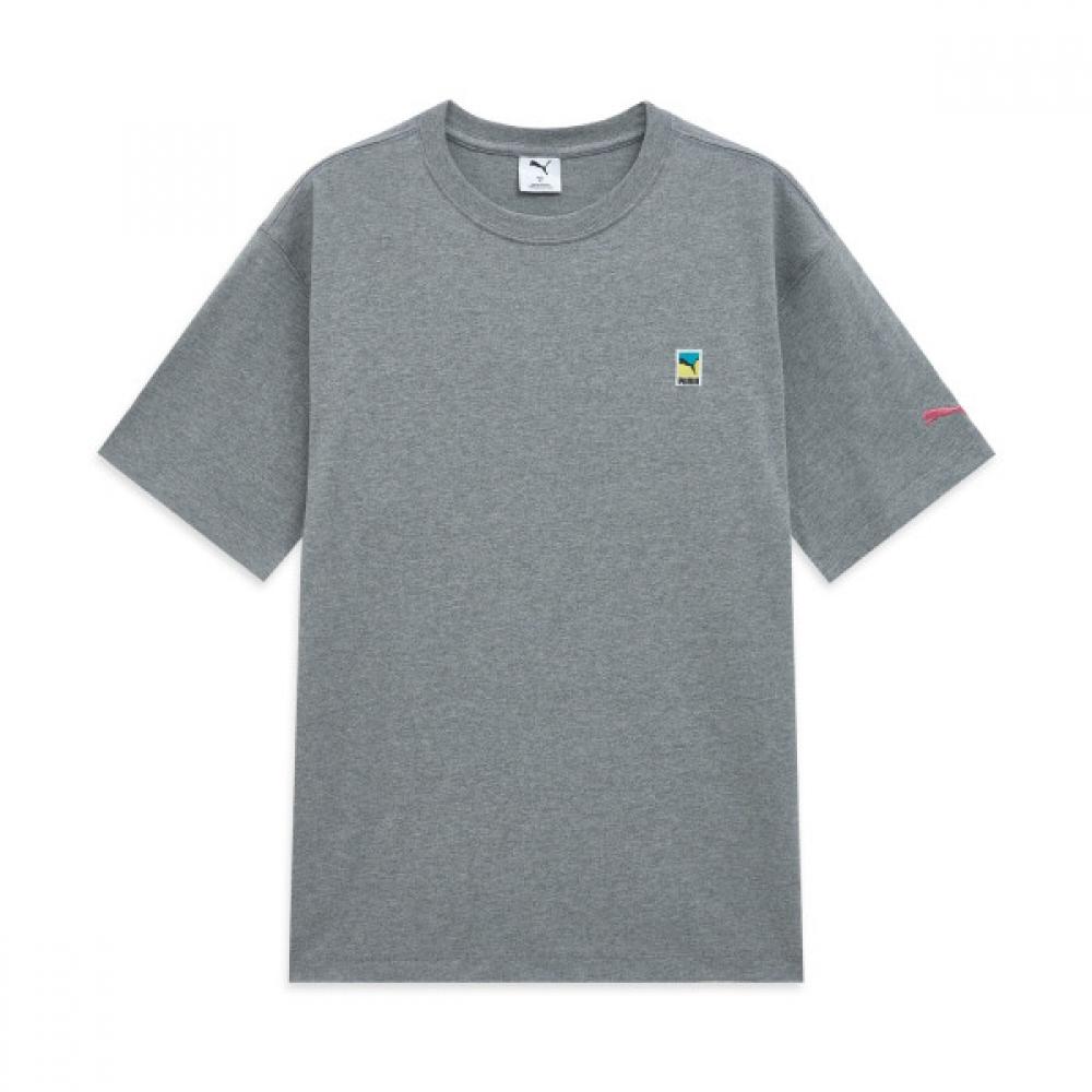 

Puma Официальная графическая футболка для бега Uni NaTural M