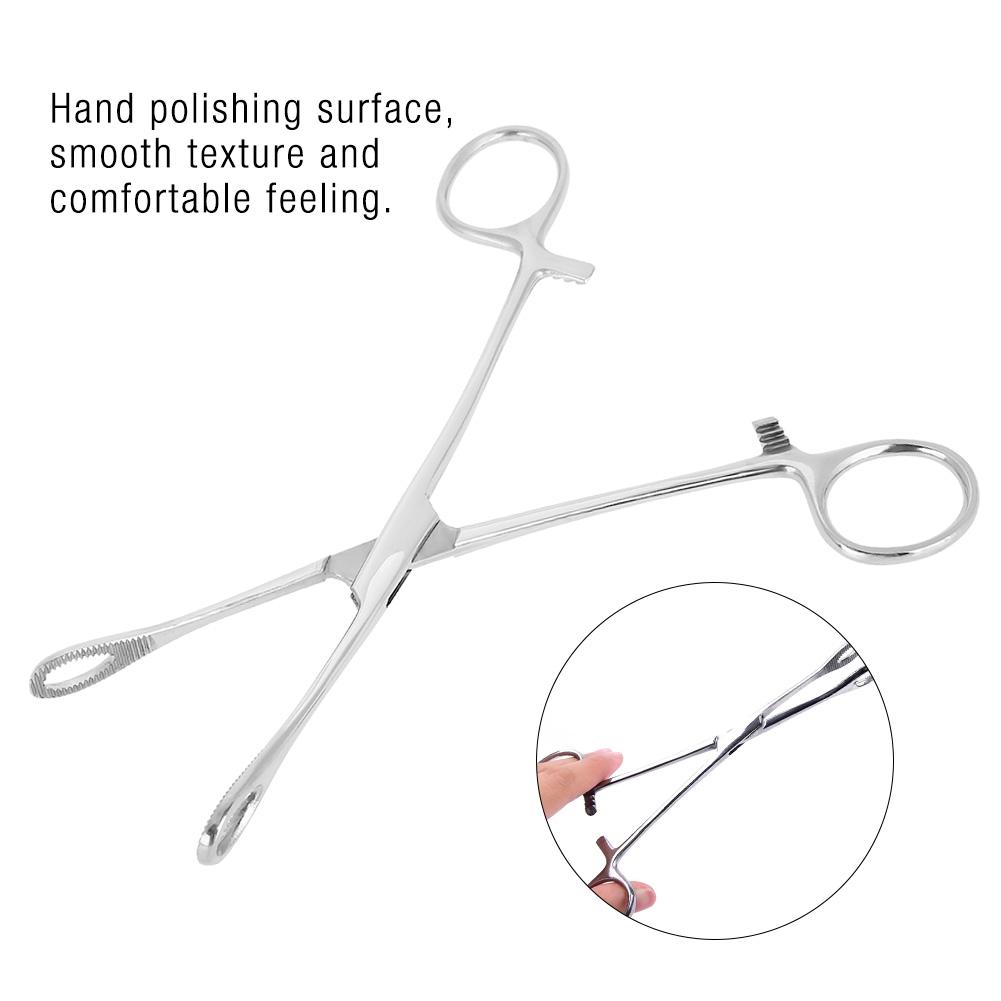 Body Piercing Pliers Tool Ear Lip Navel Nose Tongue Septum Sponge Forceps Clamp