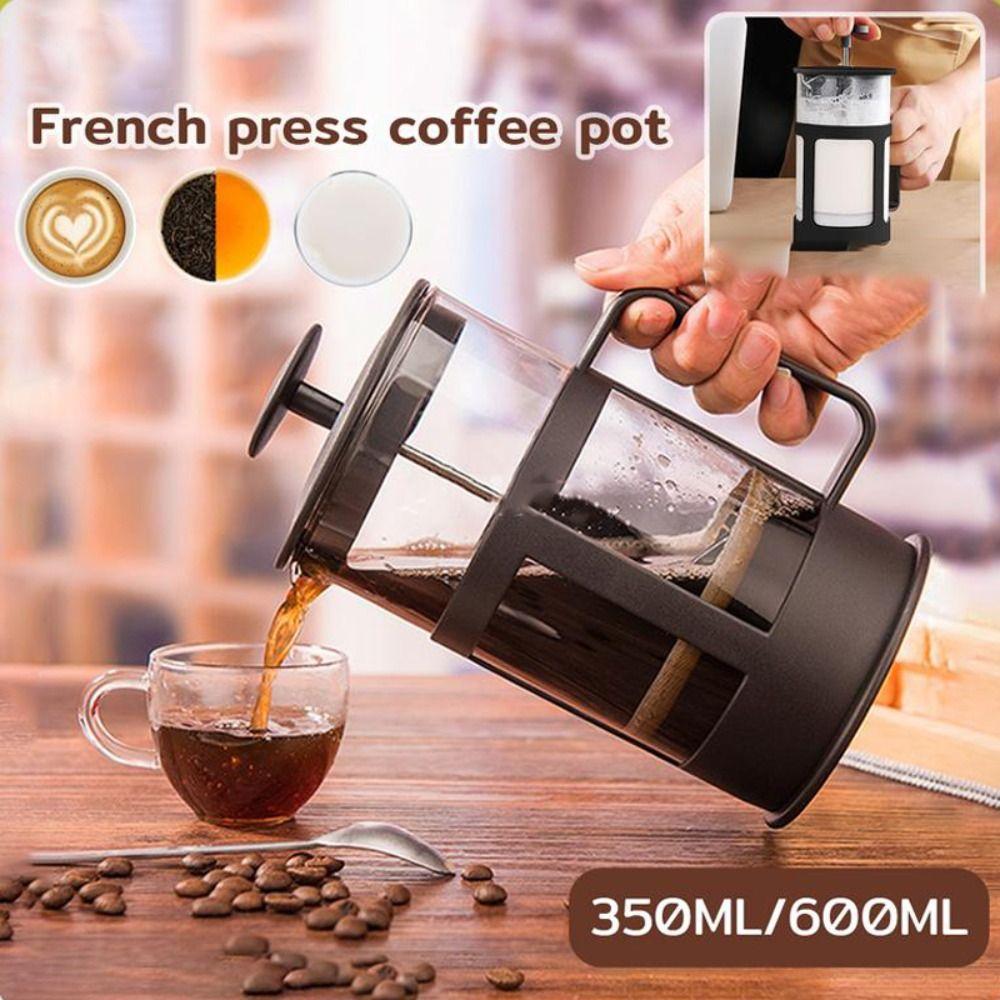 Stainless Steel Hand Punch Coffee Pot 350ML/600ML Filter Mesh Tea Makers