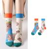 Unisex Trendy Cotton Mid-Calf Socks for Autumn/Winter - Sporty & Casual