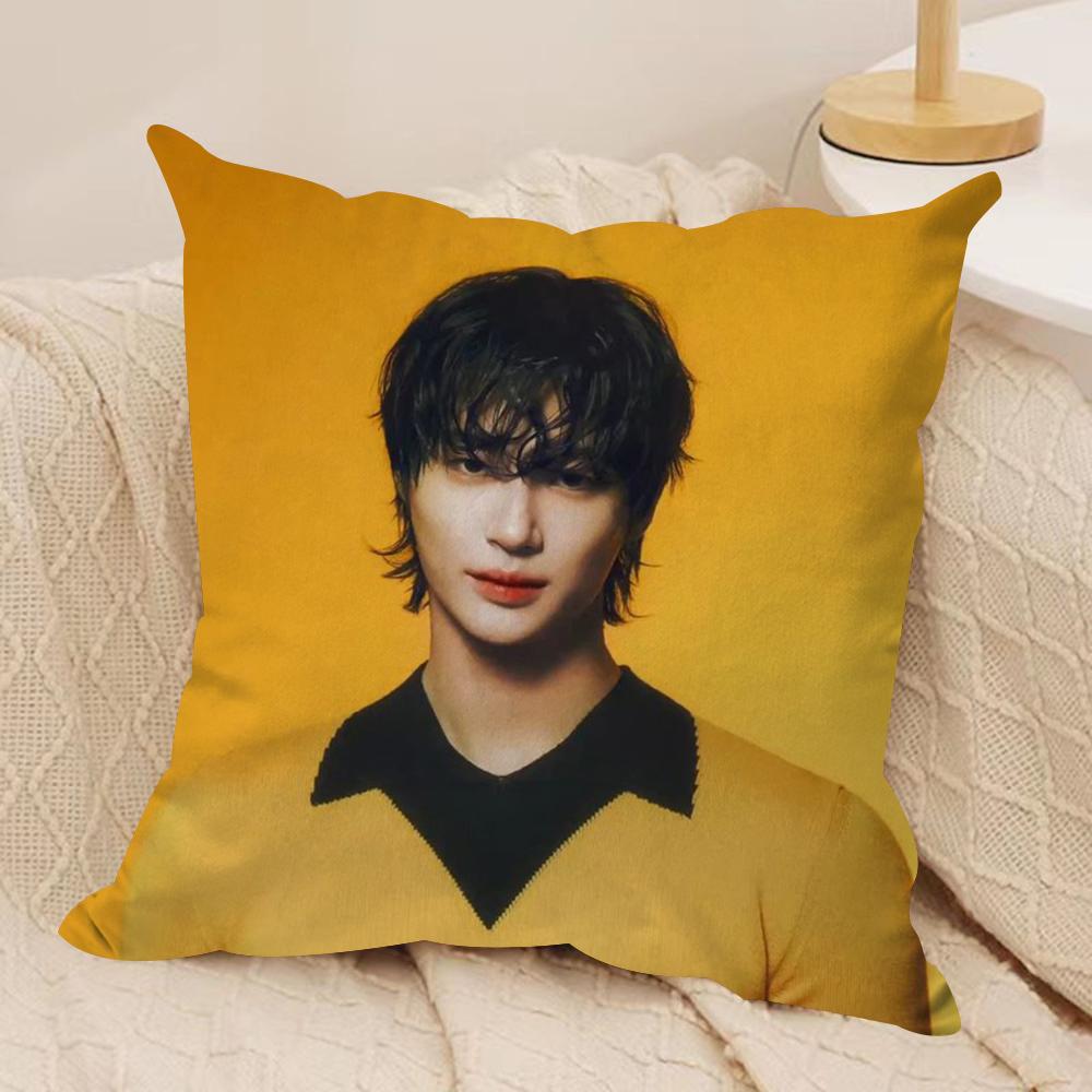 BByeon Wooseok Korea Cushion Cover Silky Short Plush DoubleSided Printed Pillow Case for Sofa All Seasons Home Decor Gift