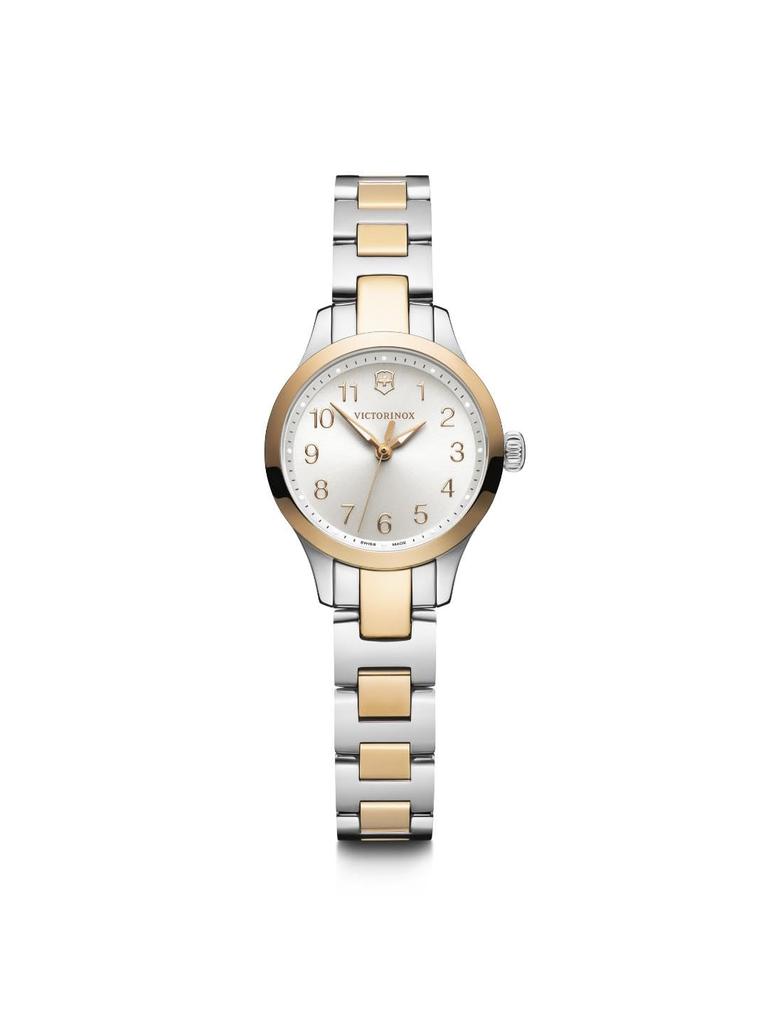 Victorinox Alliance XS Edelstahlgehäuse Silber Edelstahl Geschenkartikel 241842 Uhr, (316L), Zifferblatt, Zweifarbige Armband, Nr.