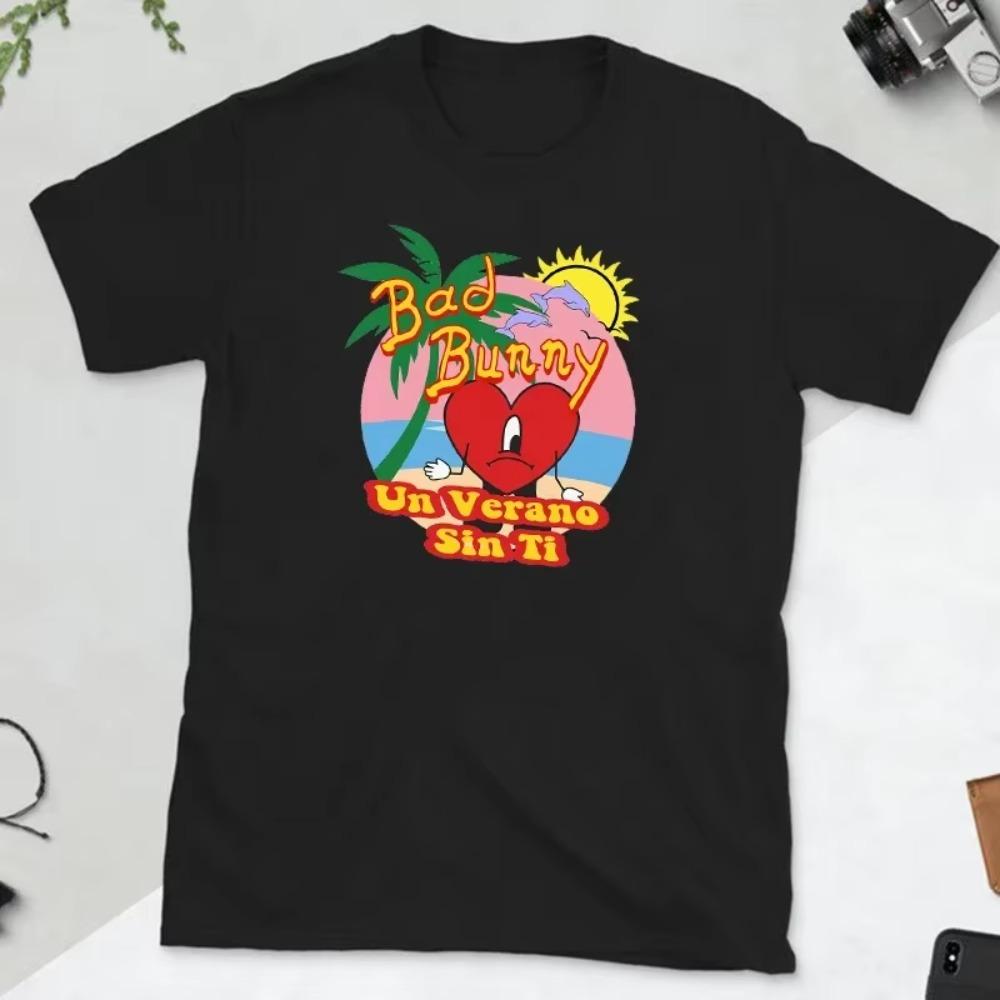 

Bad Bunny Un Verano Sin Ti Album T- Shirt Short-sleeved Cute Fashion Summer Tee Men Graphic O-neck Women and Men Tees XXXXXL
