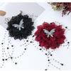 Sewing Appliques Butterfly Lace Flower for Handmade Project Scarves Brooch Hat