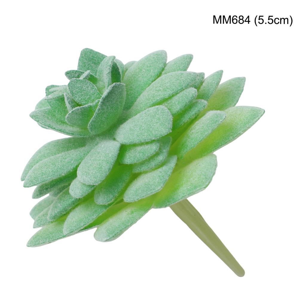 Fleshy Simulated Succulent Flocking Home Plant Flower Head
