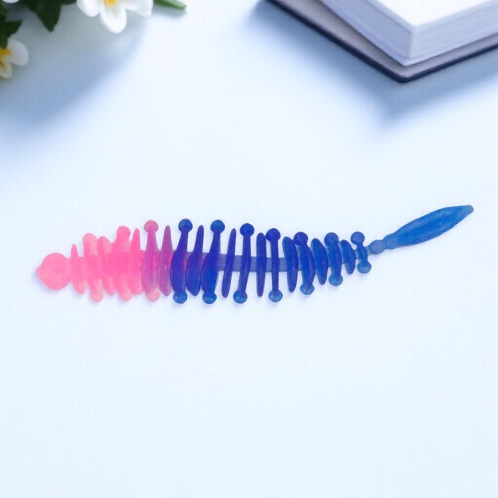 10Pcs 55cm Needle Tail Soft Maggot Silicone Fishing Lures Bionic Soft Bait for Outdoor Fishing Tackle