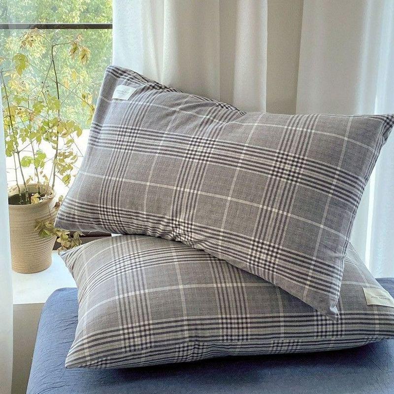 Premium 100% Cotton Pillowcase Pair 48x74cm for Home or Student Use