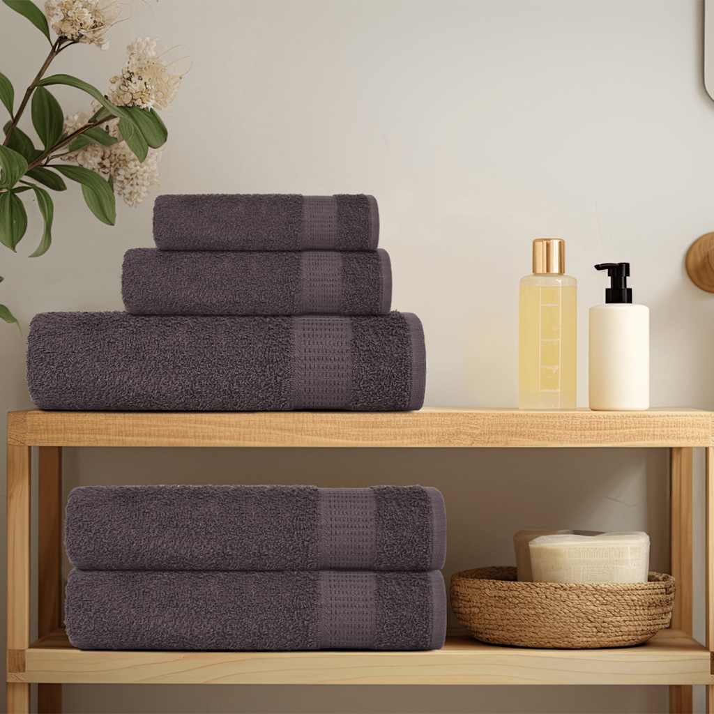 Vidaxl Ręczniki, 2 Szt., Antracyt, 15X21 Cm, 360 G/M², Bawełna 100%