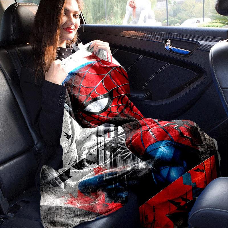 1pc Spider-Man Printing Blanket - Soft, All-Season Throw for Office Blanket, | Personalized Gift with Adorable Cartoon Design