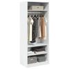 VidaXL Garde-robe blanc 80x50x200 cm bois d'ingénierie, armoire de rangement, organisateur de garde-robe, armoire, placard, 3307693