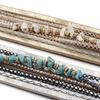 Stone Leather Bracelet for Women Retro Multilayer Crystal Snake Skin Wide Bangles Jewelry Gifts