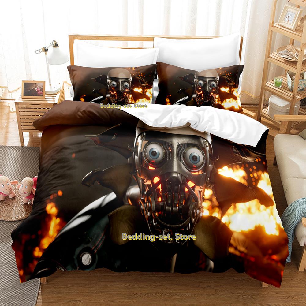 Atomic Heart Bettwäsche-Set Einzelbett Doppelbett Vollgröße Queen-Size King-Size Bettwäsche-Set für Erwachsene Kinder Schlafzimmer Dreiteilige Sets 3D-Druck Anime Bettwäsche