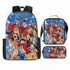 Anime Rucksack Set One Piece Naruto Schultasche für Jungen Schüler Laptop Rucksack Umhängetasche Federmäppchen 3-teilig Große Kapazität Wasserdicht