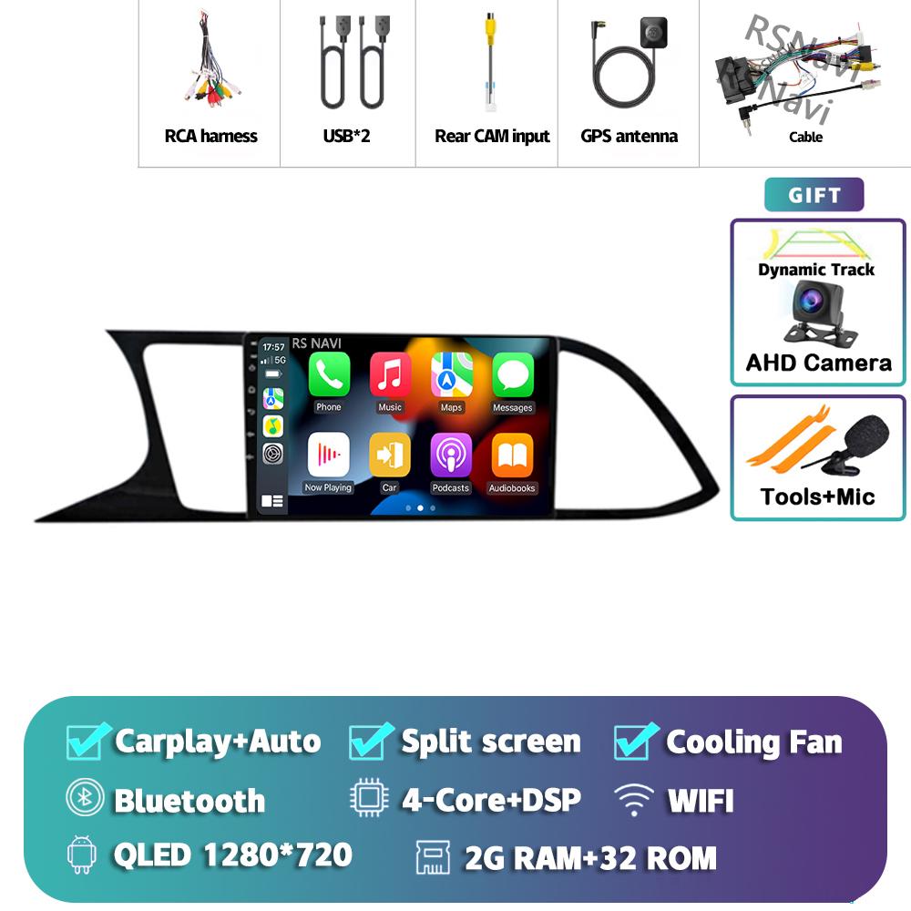 

Android 14 Автомобильное радио для Seat Leon 2012 - 2018 Плеер Мультимедиа GPS Навигация Стерео CarPlay Авто Видео Головное Устройство 360 Камера