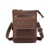 Retro Frenzy Leather Men's Crossbody Bag for Business Commuting - Genuine Leather Single Shoulder Bag - Cowhide Phone Pouch