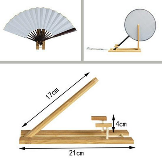 Folding Round Fan Holder - Classical Chinese Wedding & Palace Display Stand