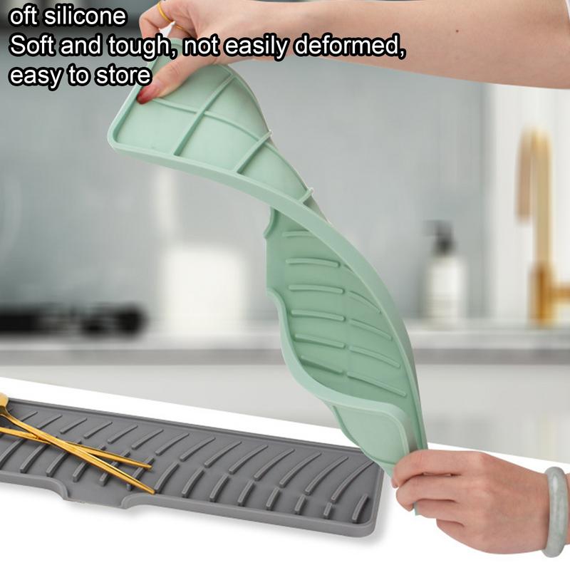 Silicone Tableware Cushion Anti Slip Sink Tray Kitchenware Protection Mat Dish Drying Cushion Pad Non-slip Bathroom Gadgets