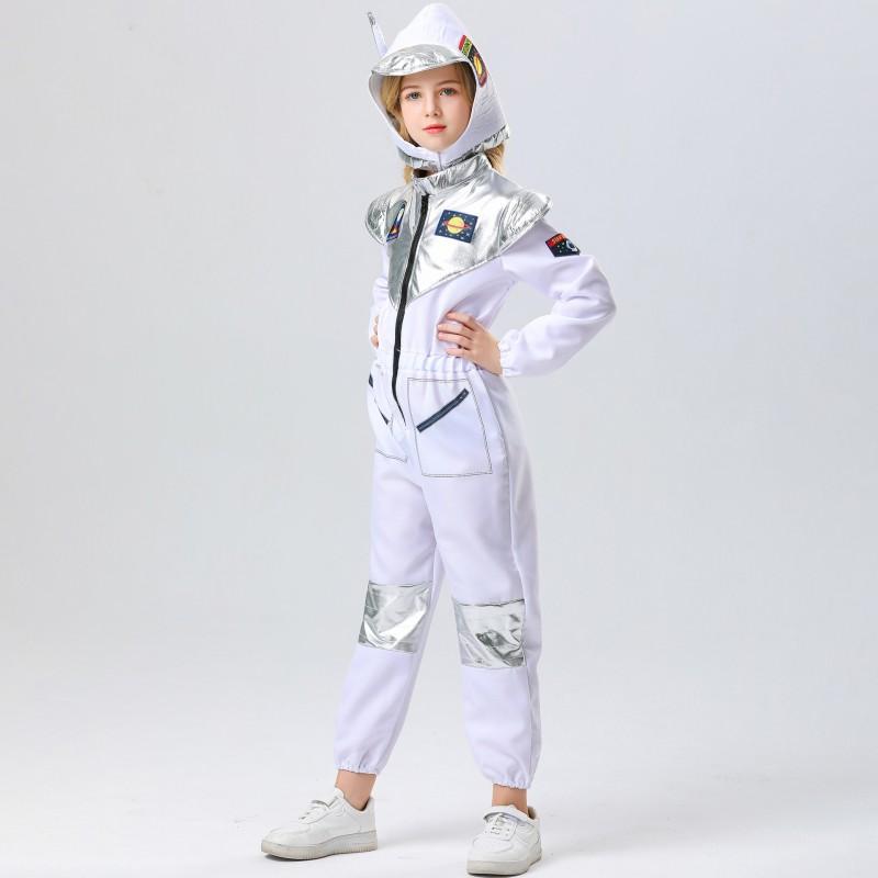 Girls Astronaut Costume Kids Space Suit Childrens Day Cosplay Performance