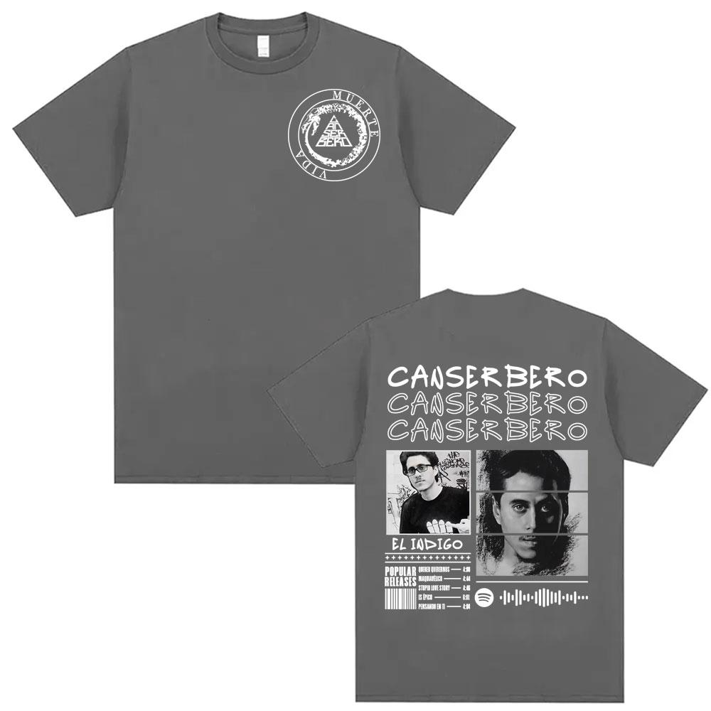 2025summer Rapper Canserbero Album Touring Graphic Tshirt Men Retro Street Trend Tshirt High Quality Cotton Casual Street Wear