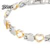 Thick Chain Bracelet Women Magnetic Hollow Heart Sleek Surface Alloy