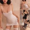 Sexy Dresses Sheer Sleepwear Sleeveless Tights Transparent