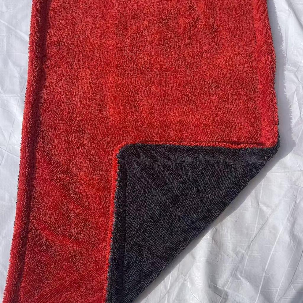 Dual-Layer Absorbent Car Wash Towel - Thick, Double-Sided Pigtail Design