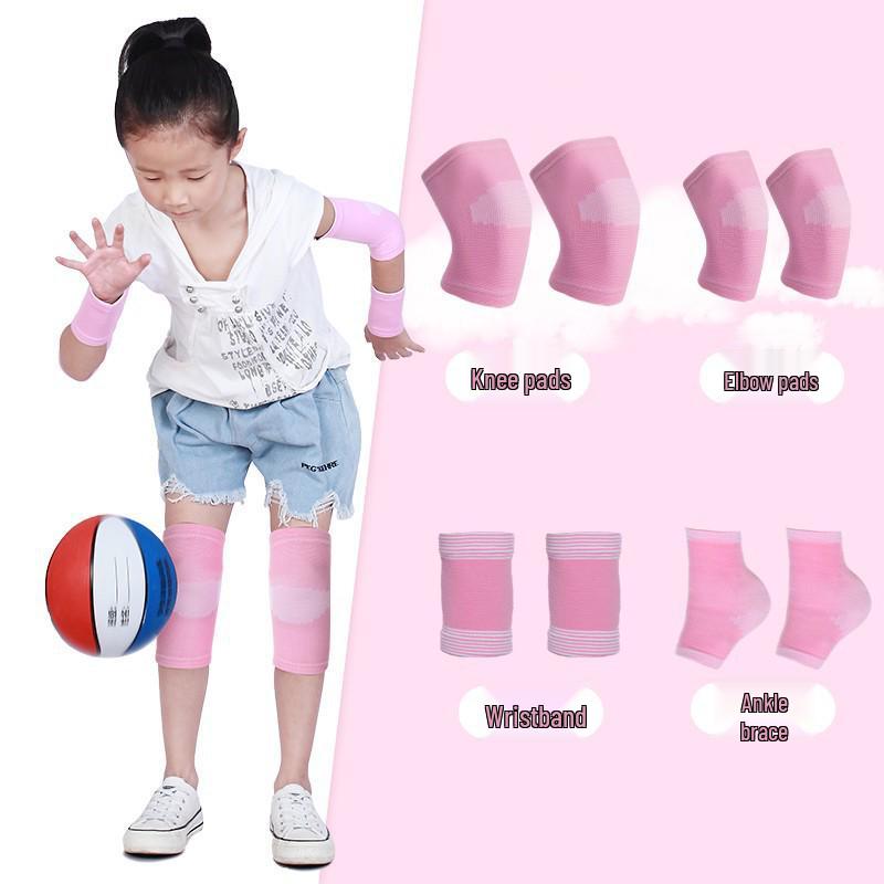 Set di Attrezzatura di Sicurezza Sportiva per Bambini: Ginocchiere, Gomitiere, Polsini per Calcio, Corsa, Pallacanestro - Protezione Anti-Caduta.