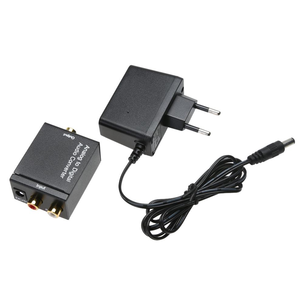 UK Analog L/R To Digital SPDIF Coaxial Coax RCA & Optical Toslink Audio Conver