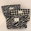 Leopard Print Cosmetic Bag Portable Travel Makeup Organizer Handbag