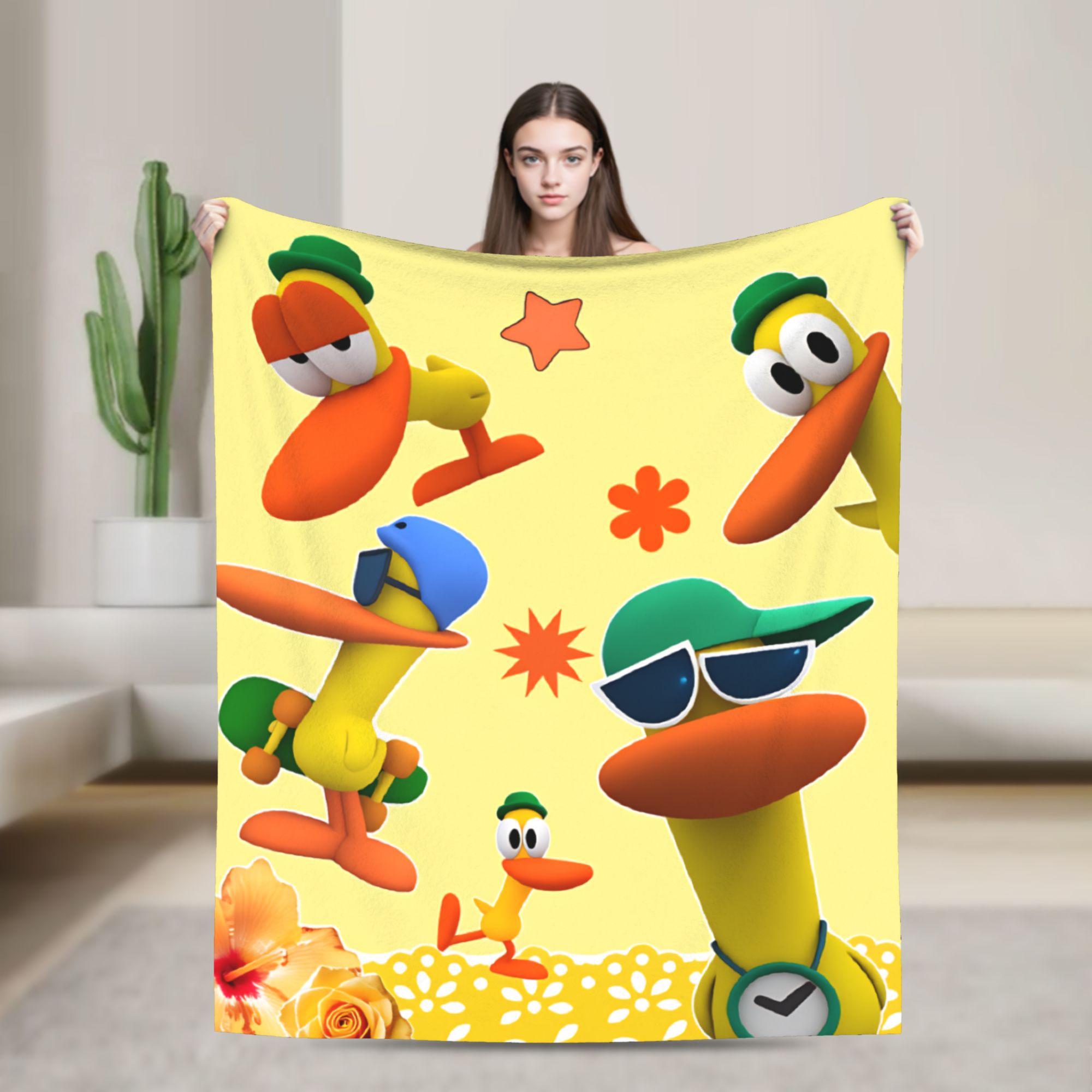 

Super Soft Blanket Travel P-POCOYO Elly Throw Blanket Flannel Bedspread For Living Room Novelty Sofa Bed Cover 80x120cm(31x47inch)