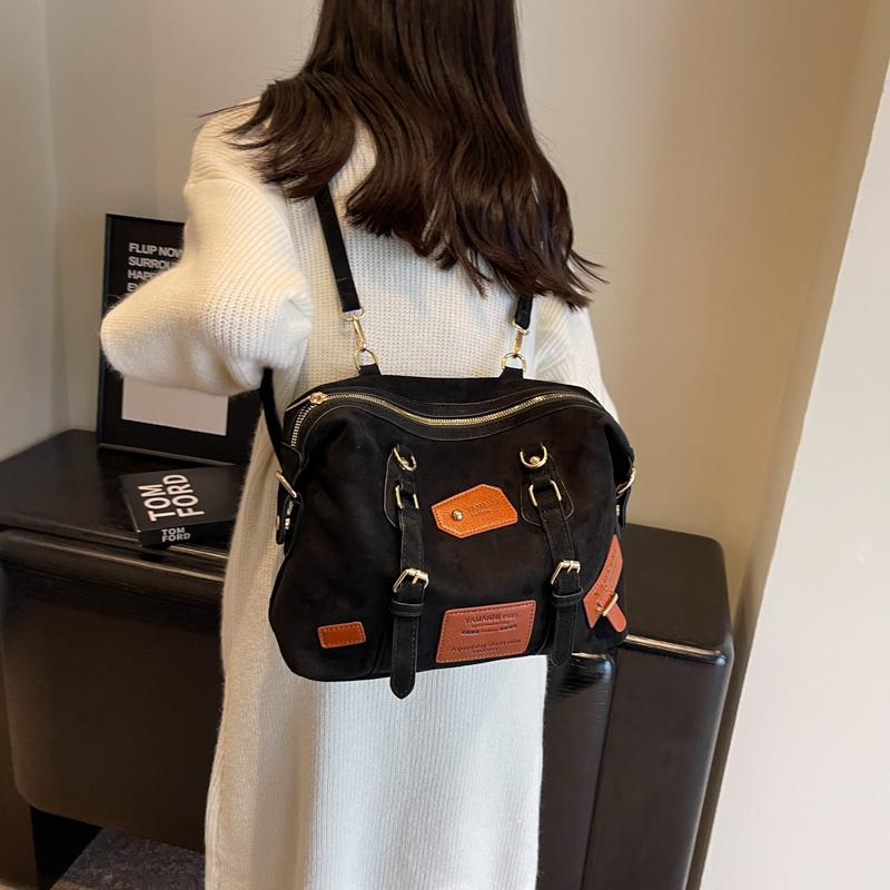 Small Retro Simple Leather Back Pack for Women Fashion Design Vintage Backpack 2024 Winter Trendy Back To School Bags