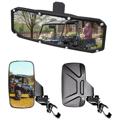 Center Rearview Mirror And 2 Side Mirrors For Polaris Ranger 500/570/900/1000