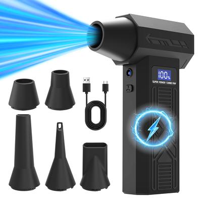 P80 Blower 990000RPM Turbo Jet Fan 4 Gears Speed Adjustable Electric Air Duster Type-C Charging Powerful Air Blower Clean Tool