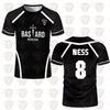 Blue Lock Anime Shirt Schwarz und Weiß Trikot Herren Fußball T-Shirt Kaiser Isagi Training Atmungsaktiv Sport Herren T-Shirt