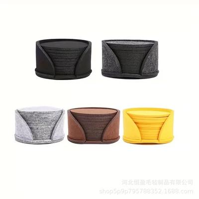 Filz Wasserabsorbierendes Untersetzer-Set: Hitzebeständige, rutschfeste Matte für Kaffeetassen & Weingläser