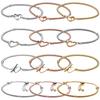 S925 Silver New Valentine's Day TO Love Snake Bone Chain Long Strip Series T Heart Shaped DIY Bracelet Jewelry