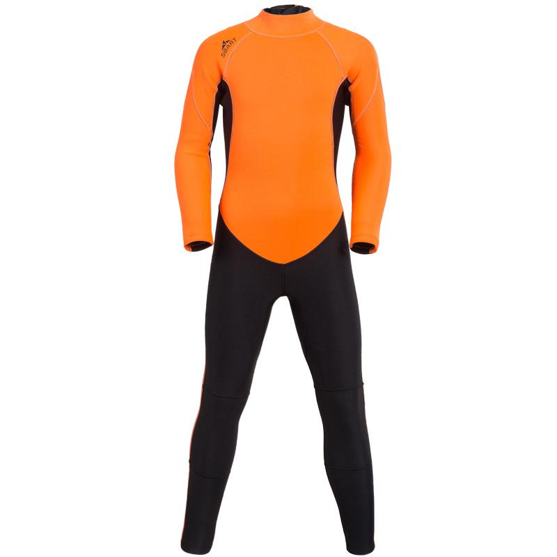 Kids' Sun Protection Long Sleeve One-Piece Swimsuit for Girls & Boys - Quick-Drying Diving Suit