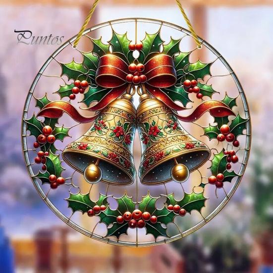 Christmas Party Hanging Supplies Tree Ornaments, Acrylic Festive Pendants with Lanyard for Seasonal Home Ornaments Holiday Decoration, Indoor